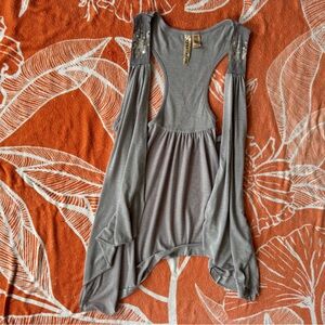 Eyeshadow Gray Flowy Vest